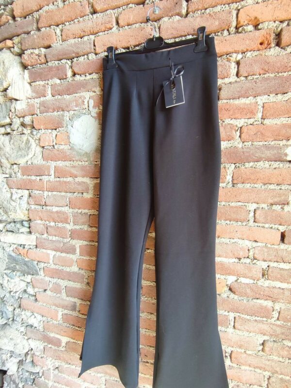 pantalone in jersey con spacco laterale