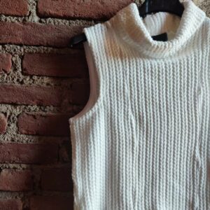 gilet bianco knit